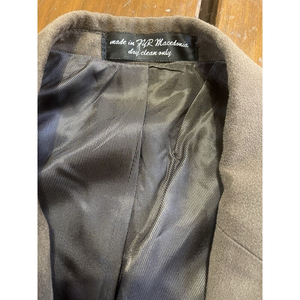 Vintage Andrew Fezza Mens Suede Blazer Sport Coat 40R Brown Preppy Old Money - Picture 4 of 5